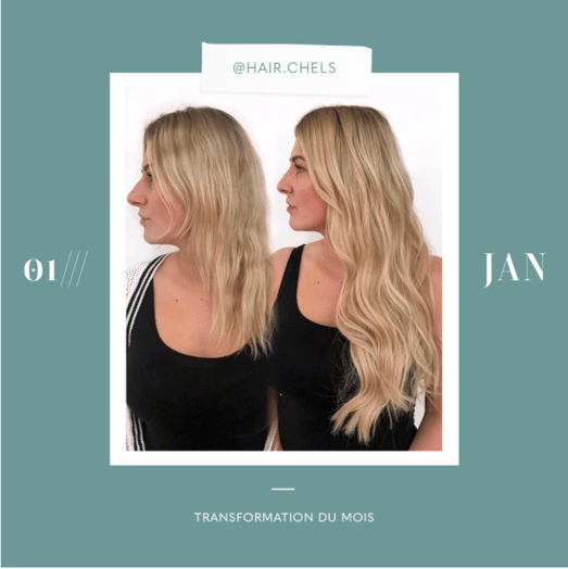 transformation des extensions de cheveux du mois: janvier