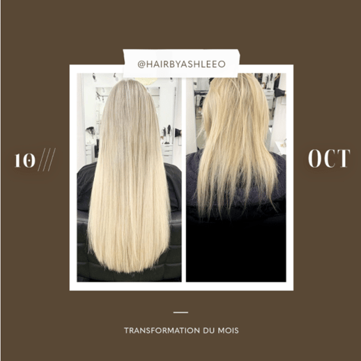 transformation des extensions de cheveux du mois: octobre