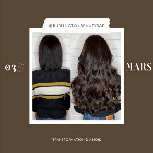 transformation des extensions de cheveux du mois: mars