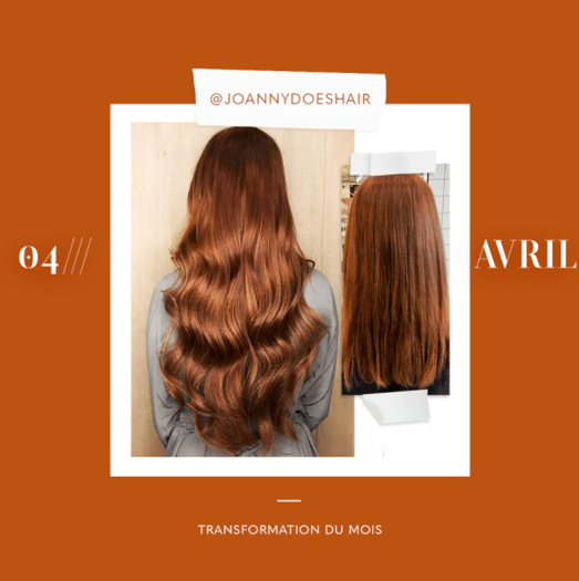 transformation des extensions de cheveux du mois: avril