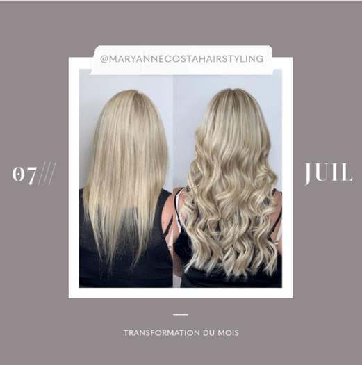 transformation des extensions de cheveux du mois: jullet