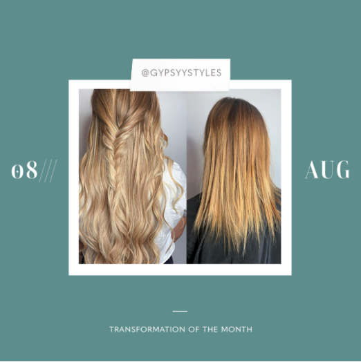 hair extensions transformation of the month: august