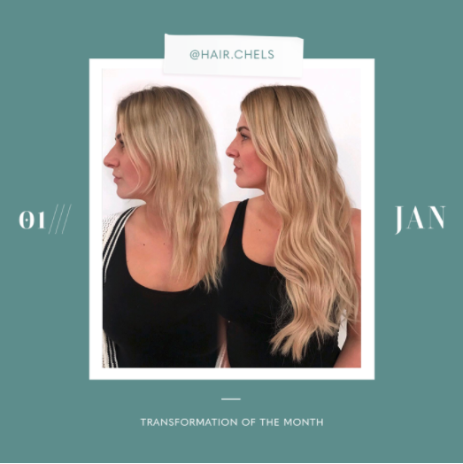 hair extensions transformation of the month: january