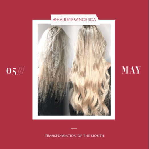 hair extensions transformation of the month: may