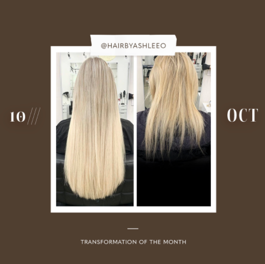 hair extensions transformation of the month: october