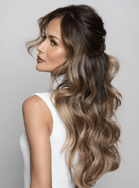 voluminous half up